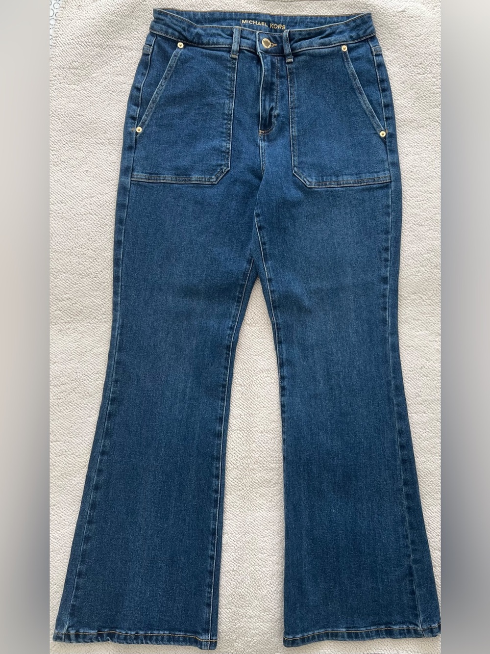 Michael Kors Women’s Selma Flare Jeans Med Indigo Size: 10